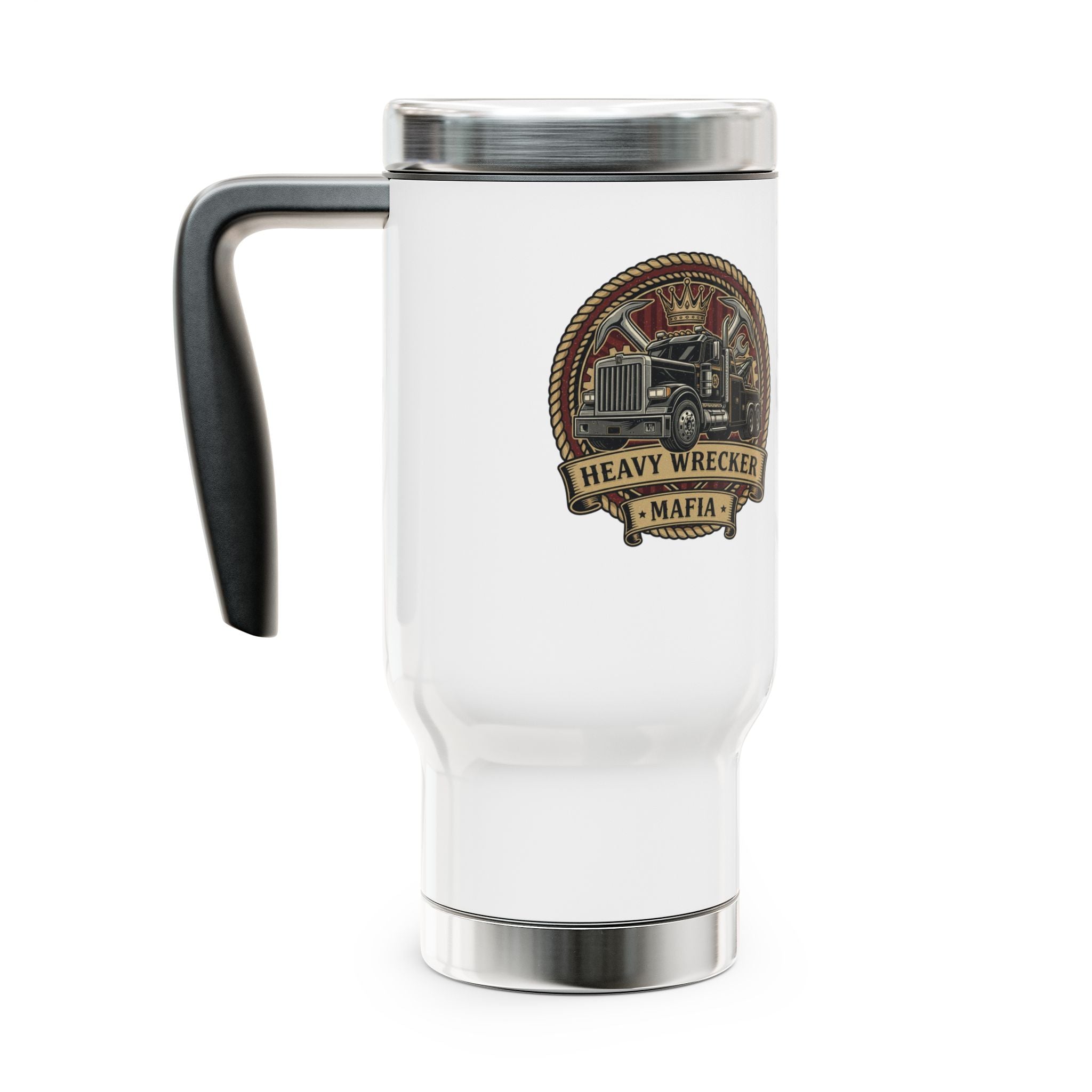 Stainless Steel Travel Mug with Handle, 14oz