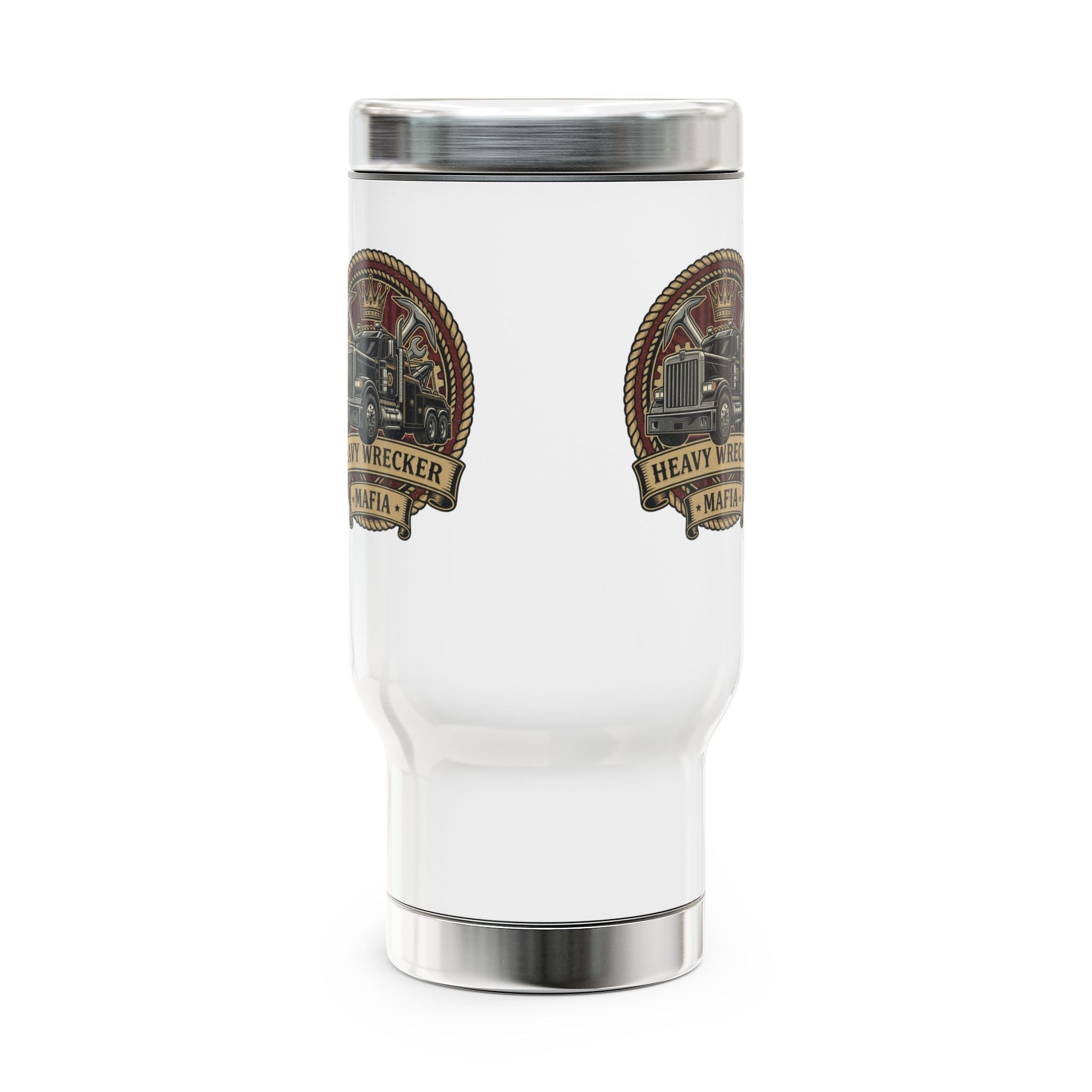 Stainless Steel Travel Mug with Handle, 14oz